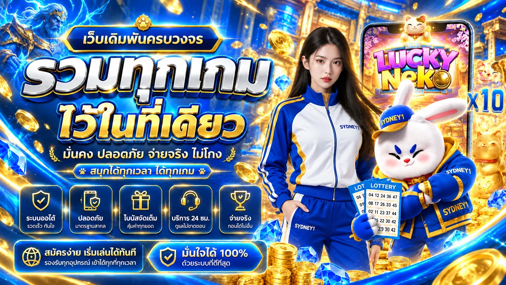 ภาพรวมบริการเกมออนไลน์และสิทธิประโยชน์ของ SYDNEY1